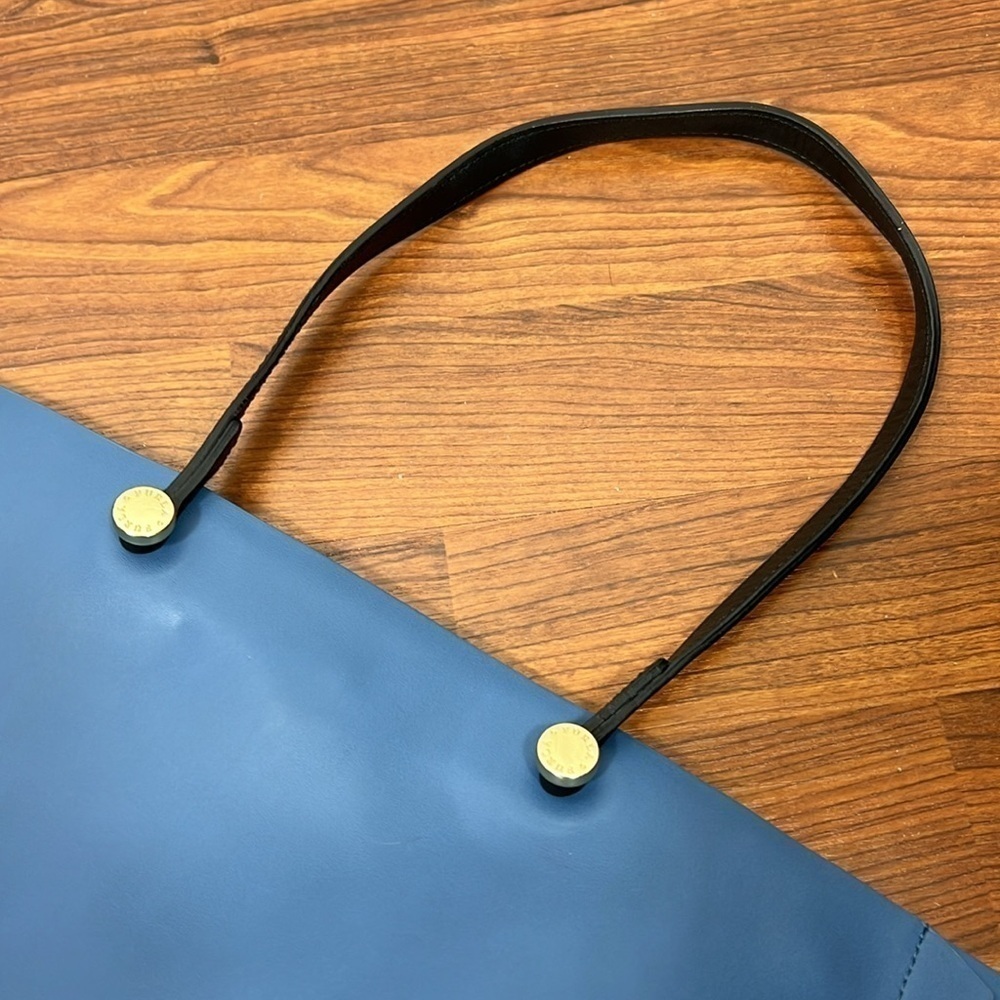 Furla Eden Tote Blue Leather with Interior Clutch Chameleon Print - Picture 15 of 16
